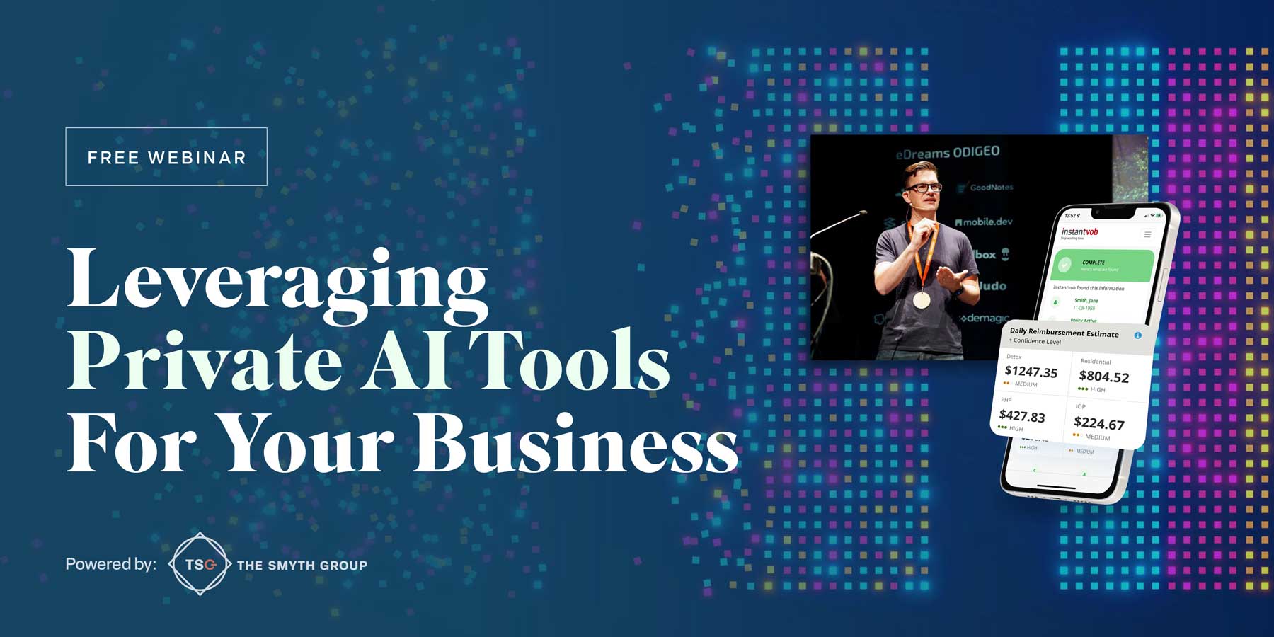 Webinar Invitation Graphic: Leveraging Private AI Tools For Your Business