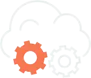 Cloud operations services icon.